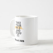 W-2を持って物する コーヒーマグカップ (正面左)