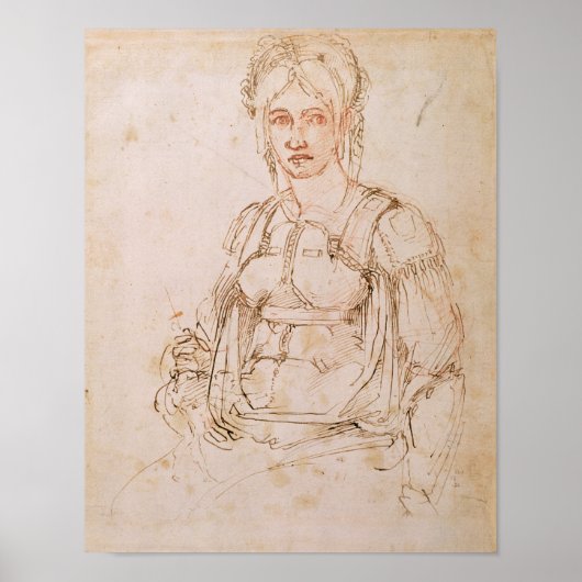 W.41座女のスケッチ ポスター (正面)