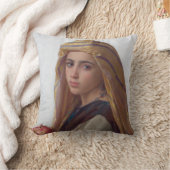 W.A. Bouguereau著ザクロを持つ女の子 クッション (ブランケット)