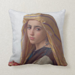 W.A. Bouguereau著ザクロを持つ女の子 クッション