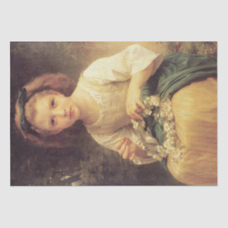 W.A. Bouguereau著王冠を編んでいる子供 薄葉紙