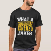 W A Difference A Lorenzo Makes Name Lorenzo Tシャツ (正面)