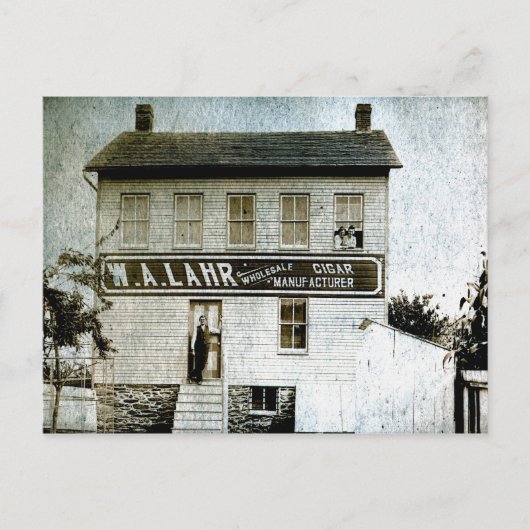 W. A. Lahr卸売シガーメーカー1900年頃 ポストカード (正面)