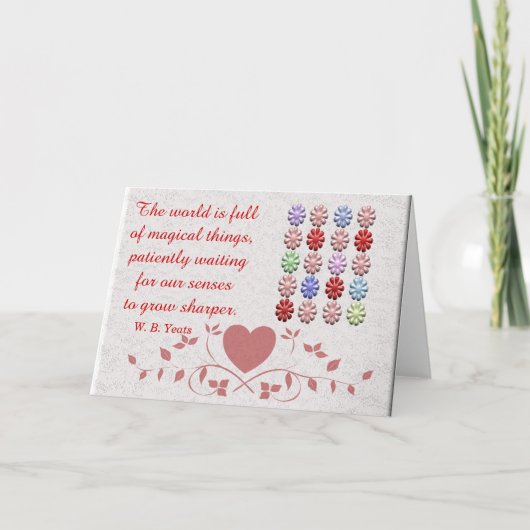 W. B.イェーツ – グリーティングカード (正面)