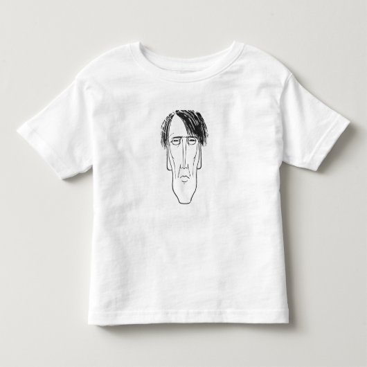 W.B. Yeats 1898年の風刺漫画 トドラーTシャツ (正面)