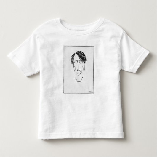 W.B. Yeats 1898年の風刺漫画 トドラーTシャツ (正面)