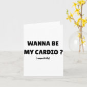 W Be My Daily Cardio Funny Gym Saying (on Back)  カード (黄色い花)
