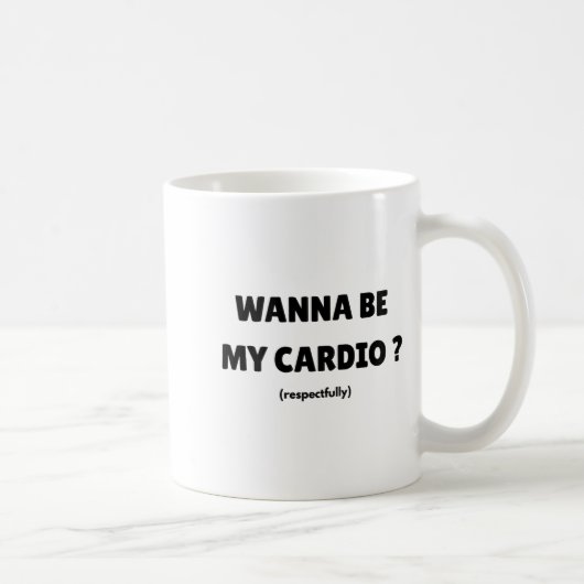 W Be My Daily Cardio Funny Gym Saying (on Back) コーヒーマグカップ (右)