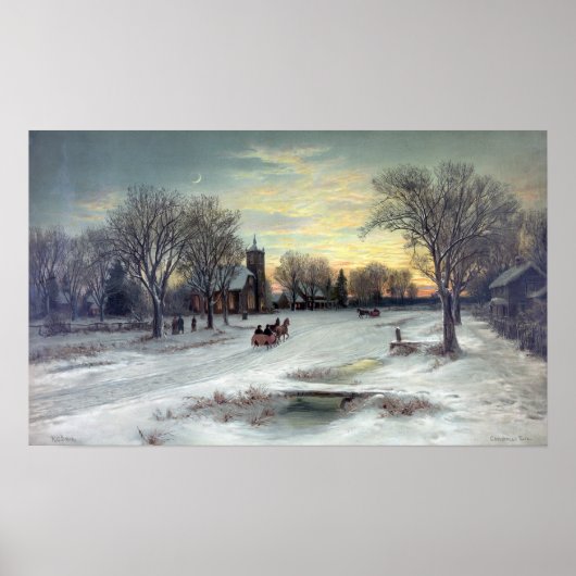 W.C.バウアー – クリスマスイブ – プリント (正面)