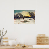 W.C.絵画バウアーによるクリスマスイブ(1885年) ポスター (キッチン)