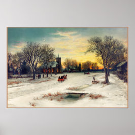 W.C.絵画バウアーによるクリスマスイブ（1885年） ポスター