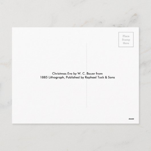 W.C. Bauer著クリスマスイブからの シーズンポストカード (裏面)