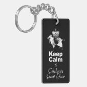 W Calm 保 Goat祝 Year Monogram 2サイドKC キーホルダー (正面左)