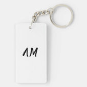 W Calm 保 Goat祝 Year Monogram 2サイドKC キーホルダー (裏面)