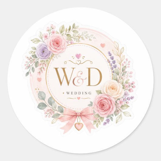 W&D ウェディング ラウンドシール (正面)