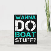 W Do Boat Stuff Tanks Funny Cruise Lake Vacation T カード (正面)