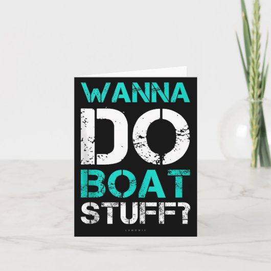 W Do Boat Stuff Tanks Funny Cruise Lake Vacation T カード (正面)
