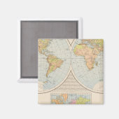 W, Eハルブゲル世界地図 マグネット (正面/裏面)