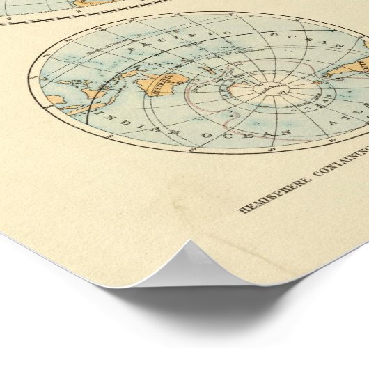 W、E半球 ポスター (角)