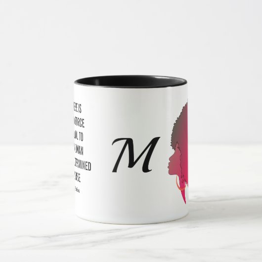 W.E.Bデュボワ感動的引用文が存在しない マグカップ (中央)