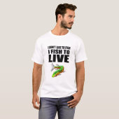 w/Firetiger Muskieの前部住む魚デザイン Tシャツ (正面フル)
