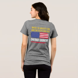(W-Grey) USフラグ / 音楽がうるさくてステップが自由に走る トライブレンドＴシャツ