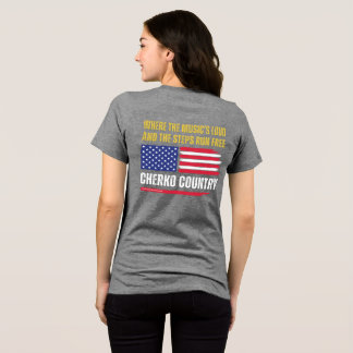(W-Grey) USフラグ / 音楽がうるさくてステップが自由に走る トライブレンドＴシャツ