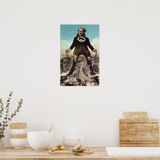 W.H.ヴァンダービルトは「道路の巨人」として ポスター (キッチン)