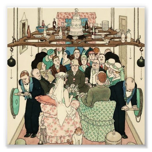 W Heath Robinsonによる「宇宙経済」 フォトプリント (正面)