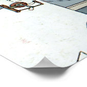 W Heath Robinson著「折り畳み庭園」 ポスター (角)