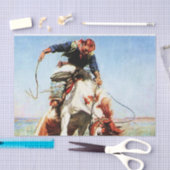 W Herbert Duntonによる「ブロンコライダー」 Western Art 薄葉紙 (クラフト)