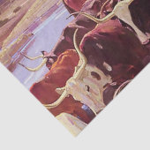 W Herbert Duntonの「オールド・テキサス州」 薄葉紙 (詳細)