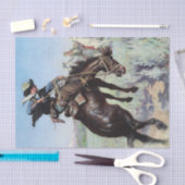 W Herbert Dunton著「Busting a Bronco」 薄葉紙 (クラフト)