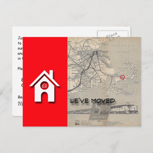 W House Map Replaceを自分のマップで移動した 案内ポストカード (正面/裏面)