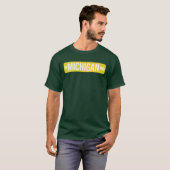 W MICHIGAN AVE white WESTERN MICHIGAN Tシャツ (正面フル)