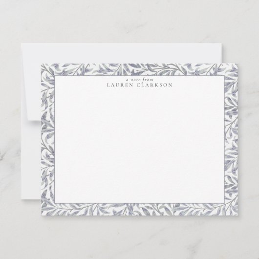 W. MORRIS WILLOW BOUGH LIGHT BLUE/GRAY NOTE CARD 招待状 (正面)