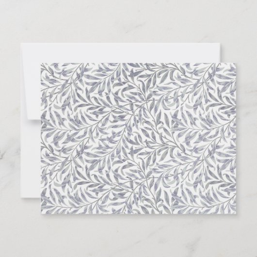 W. MORRIS WILLOW BOUGH LIGHT BLUE/GRAY NOTE CARD 招待状 (裏面)