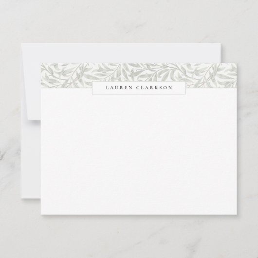 W. Morris Willow Bough Top Border Stationery card 招待状 (正面)