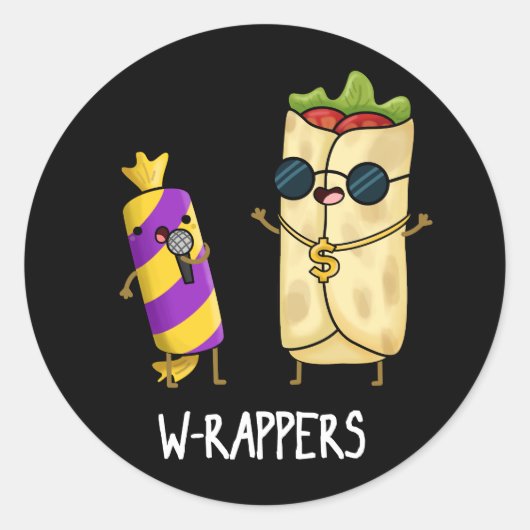 W-rappers食べおもしろい物プンダーク ラウンドシール (正面)