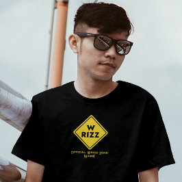 W rizz US警告サイン ジョーク 楽しい名言 トライブレンドＴシャツ
