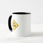 W rizz US警告サイン 冗談面白い引用 マグカップ (正面左)