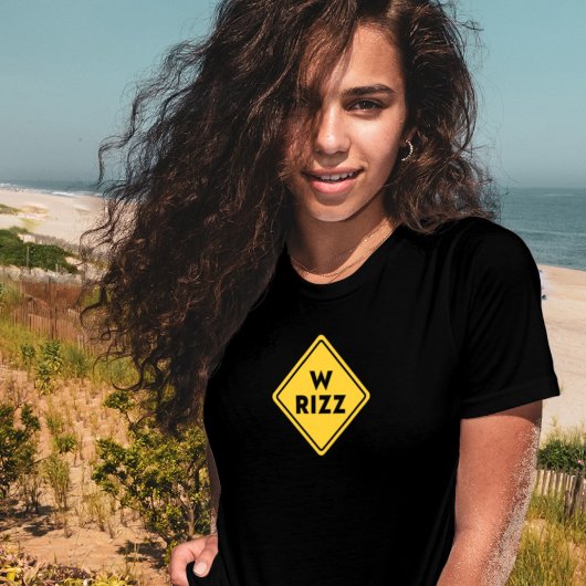 W rizz US warning sign Meme Funny Quote Tシャツ