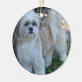 w/specialの写真のクリスマスツリーのオーナメントをカスタマイズ セラミックオーナメント (左)