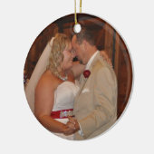 w/specialの写真のクリスマスツリーのオーナメントをカスタマイズ セラミックオーナメント (左)