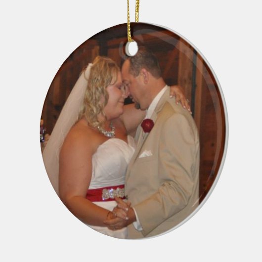 w/specialの写真のクリスマスツリーのオーナメントをカスタマイズ セラミックオーナメント (左)