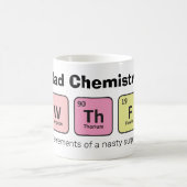 『W Th F:驚きの要扱いにく素おもしろい』 コーヒーマグカップ (中央)