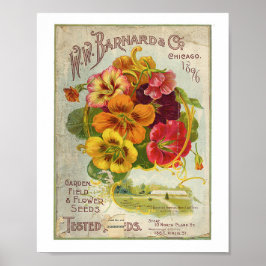 W.W Barnard & Co Garden, Field & Flower Seed 1896 ポスター
