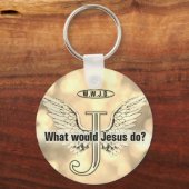 W.W.J.D What would Jesus do? キーホルダー (正面)