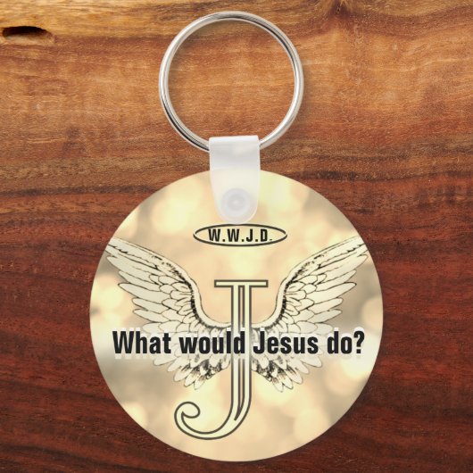 W.W.J.D What would Jesus do? キーホルダー (正面)