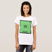 W - Wagnerおもしろいな化学要素の記号のTシャツ Tシャツ (正面フル)